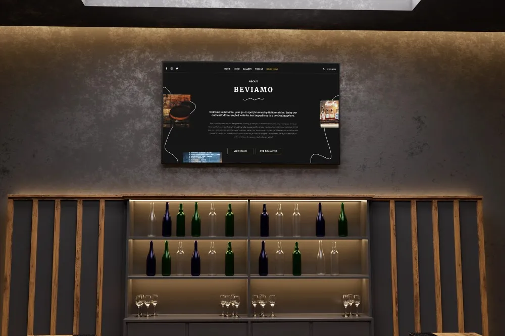 Beviamo website viewing on tv