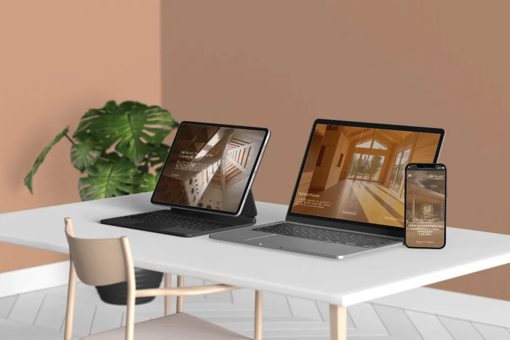 Artisan website section viewing in pc, laptop, and mobile phone