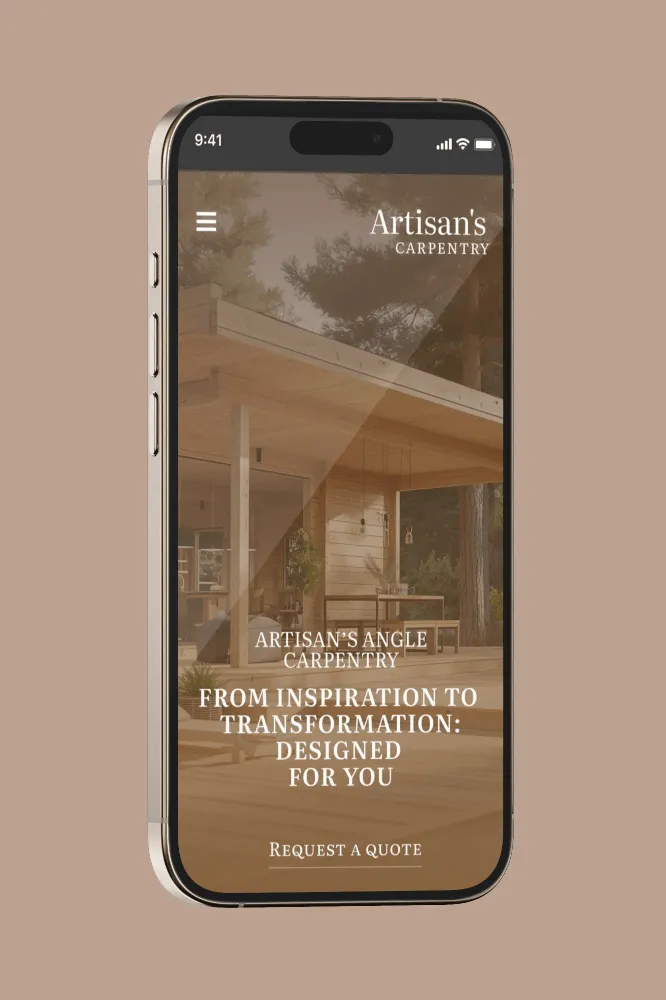 Artisan website section viewing on mobile phone